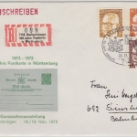 BRD - 40 Pfg. Heinemann Privat-GU + Zusatz Einschreibebrief Sonder-R-Zettel