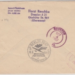 DDR - Zuleitungspost KLM-1st-Flug Amsterdam - Houston 1957 Lupo-Einschreibebrief