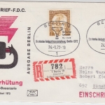 Berlin - 40 Pfg. UV Privat-GA-Umschlag + Zusatz Einschreibebrief SST Berlin 1972