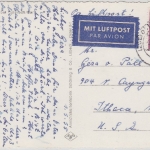 BRD - 40 Pfg. Heuss I Luftpostkarte n. USA, Osterode - Ithaca 2.5.1955