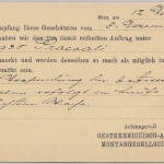 Österreich - 2 Kr. Ganzsache priv. Zudruck Montangesellschaft Wien Dornbirn 1889