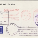 Lufthansa 1989 1st-Nonstop-Flug Frankfurt - Vancouver, LupoDrsBf. bzw. LupoBf.