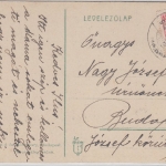 Ungarn - 10 F. Firmenlochung/Perfin "L.B.&F." Karte Revfülöp n. Budapest 1918