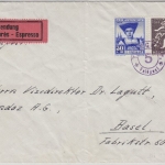 Schweiz - 30 Rp. Juventute u.a. Feldpost-Eilbotenbrief Telegr. Kp.5 - Basel 1940