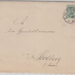 DR - 3 Pfg. Faltdrucksache Emden - Stolberg 1886 - ohne Inhalt