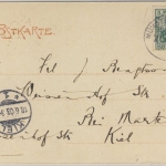 DR - Bahnpost Münster - Emden Zug 641 Karte v. Emden (AK Rathaus) n. Kiel 1903