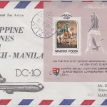 Ungarn - Zuleitungspost Philippine Airlines 1st-Flug Zürich - Manila 1982