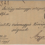 Österreich/Rumänien - Zilah 1891 K1 Dienstbrief n. Magyer-Ovar m. Inhalt