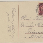 Österreich - Bahnpost Jicin - Turnov 589 Karte n. Radovesiec (?) 1917