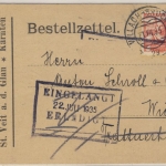 Österreich - Bahnpost Villach - Bruck a.d. Mur 29 Drucksache St. Veit a.d. Glan