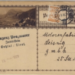 Österreich - Bahnpost Lindau - Innsbruck 62 10 Gr. Bildganzsache Zwieselstein