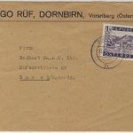 Österreich - 1 S. Landschaften Brief i.d. SCHWEIZ Dornbirn - Basel 1948