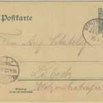 DR - Bahnpost Berlin - Jüterbog Zug 1 5 Pfg. Ganzsache Sperenberg - Lübeck 1902