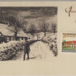 Dänemark - Weihnachtskarte Aarhus - Gera 1934 - Nachporto - Jul-Vignette