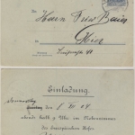DR - 2 Pfg. Germania Ganzsache Zudruck Einladung Ortskarte Pforzheim 1904