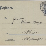 DR - 2 Pfg Germania Ganzsache Zudruck Einladung Hercynia Ortskte. Pforzheim 1906