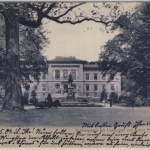 Schleswig-Holstein - Kiel, Schlossgarten mit Universität sw-AK gelaufen 1904