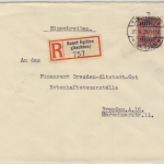 DR - 60 Pfg. Stephan Einschreiben 2. Gewichtsstufe Sanct Egidien - Dresden 1928
