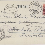 DR - 10 Pfg. Germania/Reichspost Karte n. FINNLAND Leipzig - Karhula 1900