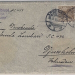 DR - 2x3 Pfg. Germania prov. Streifband n. SCHWEDEN Chemnitz - Djursholm 1915