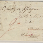 Württemberg - Rottweil 1852 blauer Dkr Irrläufferbrief div. Taxvermerke