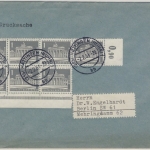 Berlin - 1 Pfg. Brandenburger Tor 7er-Block Drucksache Hattingen - Berlin 1961
