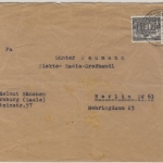 Berlin - 15 Pfg. Rotaufdruck + 1 Pfg. Bauten Ortsbrief ("Rucksackbrief")
