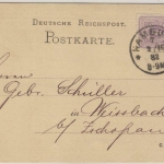 DR - Hamburg 7a Klaucke-Stempel 5 Pfg./Zwischensteg Postkarte n. Weissbach 1882