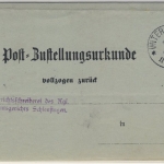 DR - Unterneubrunn 1904 K1 klar a. Post-Zustellurkunde n. Schleusingen
