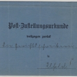 DR - Buchholz (Harz) 1904 K1 a. Post-Zustellurkunde nach Ilfeld