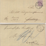 DR - Wendekuvert 5 Pfg. Dienstbrief Landbestellbezirk Salem 1884