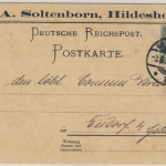 DR - 5 Pfg. Krone/Adler Firmenkarte Hildesheim (Soltenborn) - Eisdorf 1892