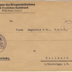 DR - Düsseldorf 1917 Heeressache n. Bollwerk Vordruckkuvert Deutscher Stahbund