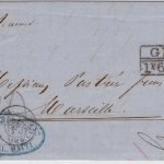 Haiti - Jacmel 1866 Portobrief n. Marseiles Frankreich - mit Inhalt