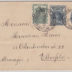 Uruguay - 5 Ctv. Ganzsache+Zusatz, Brief Montevideo - Elberfeld 1902