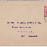 Aitutaki - 1 P. Allegorie Überdruckausgabe, Brief n. Dunedin 1929 RRR!