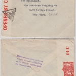 Indien - Zensurbrief n. USA, Bombay - New York 1941 Zensur-Hinweis-L4