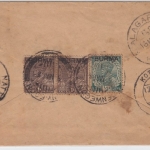 Indien/Burma - Überdruckausgabe 1/2+2x1 A. Zensurbrief nach Kottaiyur 1938