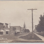 USA - Gaylord Michigan Strassenansicht Post Office priv. sw-Fotokarte 1910