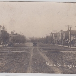 USA - Gaylord Michigan Main Street Hauptstraße private sw-Fotokarte 1911