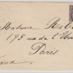 Uruguay - 8 a. 10 Ctv. Provisorial Überdruckausgabe Brief Montevideo Paris 1910