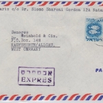 Israel - 2x50 A. Freimarke Luftpost Eilbrief Natanja - Kaufbeuren 1962