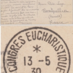 Tunesien - Congres Eucharistique Carthage 1930 Karte m. SST n. Montpellier