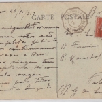 Senegal - Buenos Aires a. Bordeaux No.1 Schiffspostkarte Dakar - Brasilien 1919