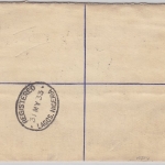 Nigeria - 3 P. Einschreibe-Ganzsache + Zusatz n. USA Lagos Chicago 1933