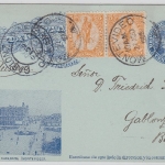 Uruguay - 2 Ctv. Bildganzsache Plaza Cagancha Zusatz Montevideo Gablonz 1905