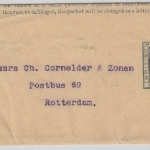 Britisch Guiana - 1 C. Ganzsache Streifband Georgetown 1908 in die Niederlande