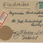 All.Bes./Kontrollrat - Deutschenbora 1946 Einschreibebrief n. München