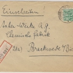 All.Bes./Kontrollrat - Fährbrücke Einschreibebrief n. Brackwede 1948