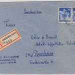Bizone - Leinfelden Einschreibebrief n. Pforzheim 1948